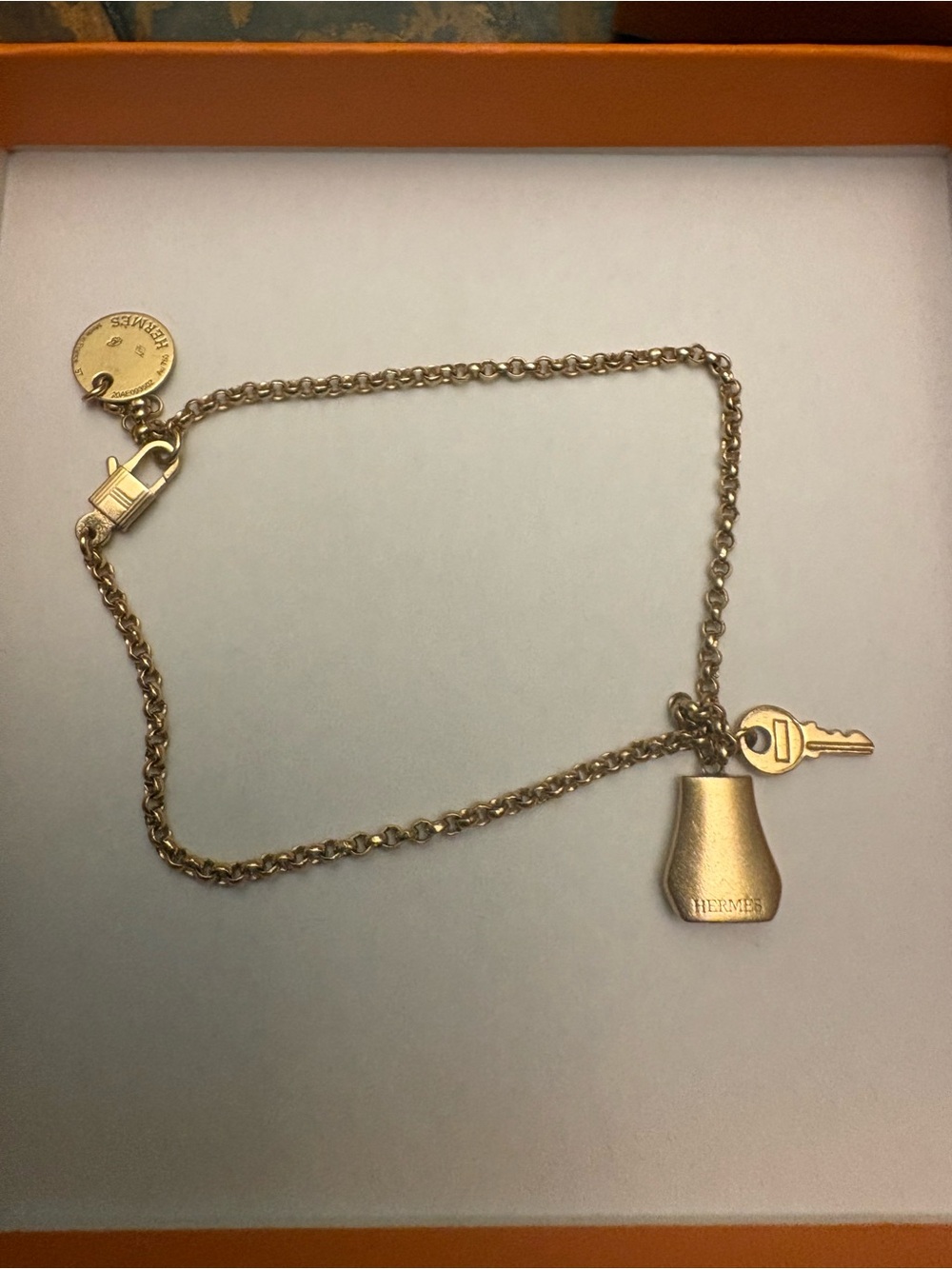 Hermes 18k rose gold Kelly Clochette Bracelet - Small
